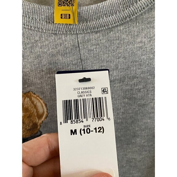 Polo Ralph Lauren Christmas Tree Bear Sweatshirt Medium 10-12 Gray Ships Today! - Picture 8 of 8